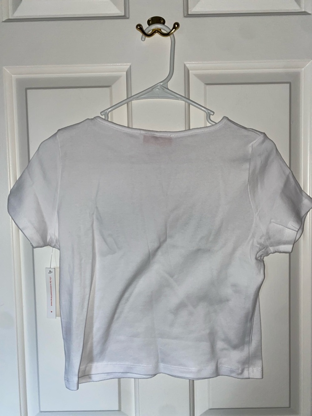 Lisa Says Gah White Short Sleeve Tee with Abstract Shell Print - Picture 4 of 4